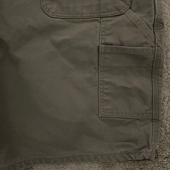 Carhartt Men's Sz 42 khaki Cargo Carpenter‎ Shorts Durable thick 100% Cotton - Picture 5 of 7